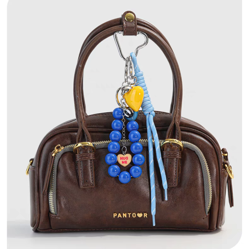 Hug Me Heart Beaded Bag Charm