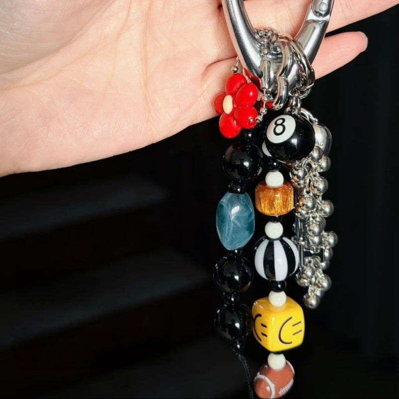 Playful Beaded Bag Charm