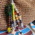 Tropical-Chic Beaded Bag Charm