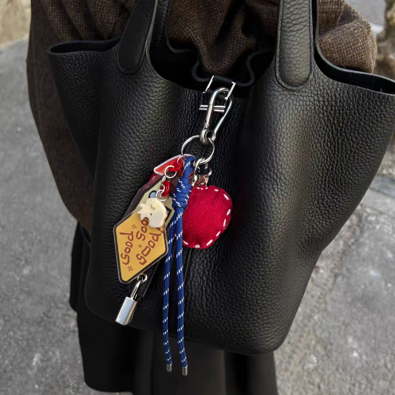Whimsical House & Mushroom Bag Charm